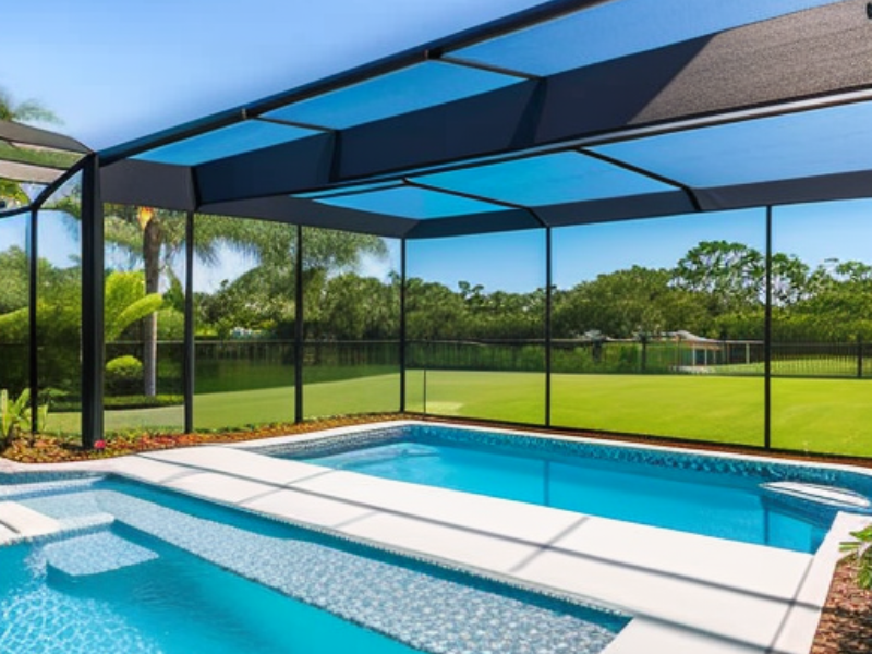  Outdoor living space with aluminum porch in Naples 