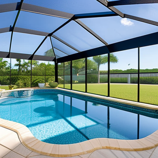  Outdoor living space on a deck with screen enclosure 